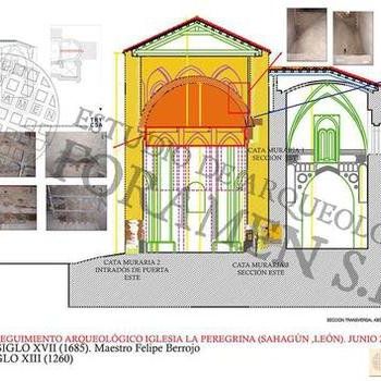 PLANO SECCIÓN ÁBSIDE TRYCSA Y FORAMEN (Iglesia de la Peregrina, Sahagún, León)